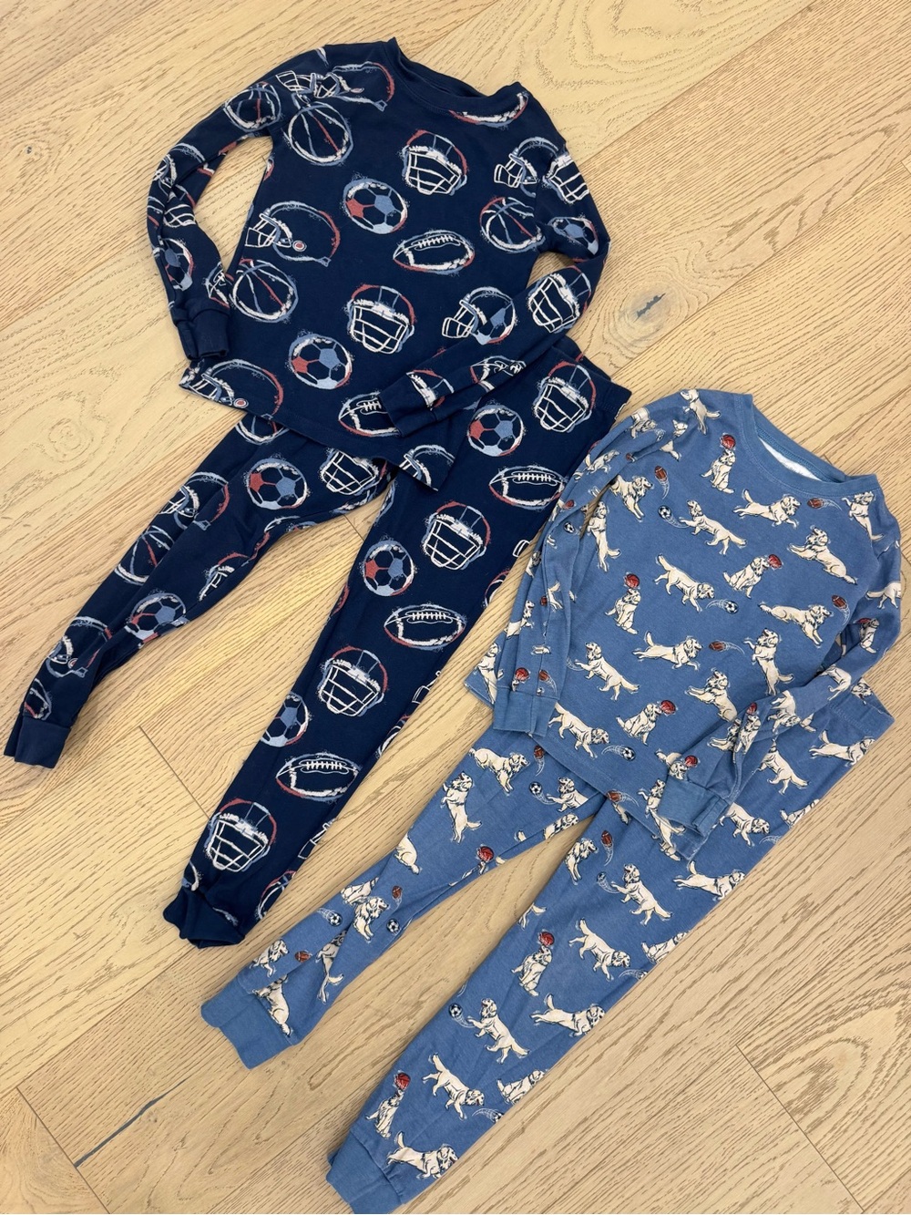 Kids 2-Piece Navy Sports & Blue Dog Pajama Sets